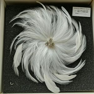 Ansonia Feather Bridal Hairclip